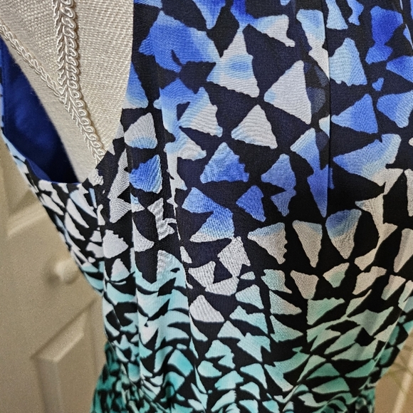 Vince Camuto Blue Gradient Halter Maxi Sundress - Picture 4 of 16